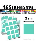 96 Carrés 2 cm - Stickers mini gommettes