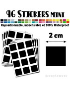 96 Carrés 2 cm - Stickers mini gommettes
