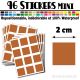 96 Carrés 2 cm - Stickers mini gommettes