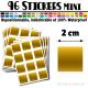 96 Carrés 2 cm - Stickers mini gommettes
