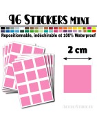 96 Carrés 2 cm - Stickers mini gommettes