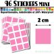 96 Carrés 2 cm - Stickers mini gommettes