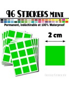 96 Carrés 2 cm - Stickers mini gommettes