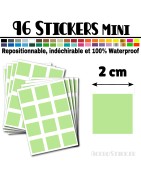 96 Carrés 2 cm - Stickers mini gommettes
