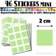 96 Carrés 2 cm - Stickers mini gommettes