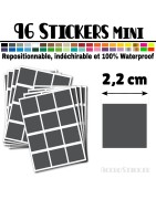 96 Carrés 2,2 cm - Stickers mini gommettes