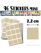 96 Carrés 2,2 cm - Stickers mini gommettes