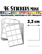 96 Carrés 2,2 cm - Stickers mini gommettes