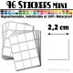 96 Carrés 2,2 cm - Stickers mini gommettes