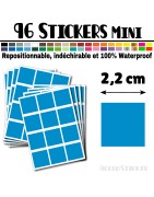 96 Carrés 2,2 cm - Stickers mini gommettes