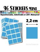96 Carrés 2,2 cm - Stickers mini gommettes