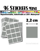 96 Carrés 2,2 cm - Stickers mini gommettes