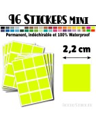 96 Carrés 2,2 cm - Stickers mini gommettes