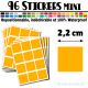 96 Carrés 2,2 cm - Stickers mini gommettes