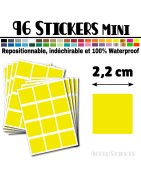 96 Carrés 2,2 cm - Stickers mini gommettes