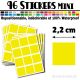 96 Carrés 2,2 cm - Stickers mini gommettes