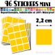 96 Carrés 2,2 cm - Stickers mini gommettes