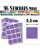 96 Carrés 2,2 cm - Stickers mini gommettes