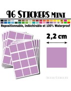 96 Carrés 2,2 cm - Stickers mini gommettes