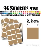 96 Carrés 2,2 cm - Stickers mini gommettes