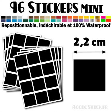 96 Carrés 2,2 cm - Stickers mini gommettes