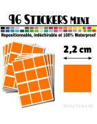 96 Carrés 2,2 cm - Stickers mini gommettes