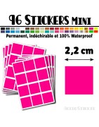 96 Carrés 2,2 cm - Stickers mini gommettes