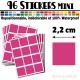 96 Carrés 2,2 cm - Stickers mini gommettes