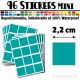 96 Carrés 2,2 cm - Stickers mini gommettes