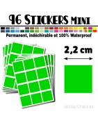 96 Carrés 2,2 cm - Stickers mini gommettes