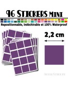 96 Carrés 2,2 cm - Stickers mini gommettes