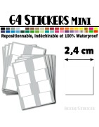 64 Carrés 2,4 cm - Stickers mini gommettes