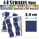 64 Carrés 2,4 cm - Stickers mini gommettes