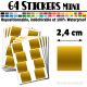 64 Carrés 2,4 cm - Stickers mini gommettes