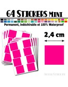 64 Carrés 2,4 cm - Stickers mini gommettes