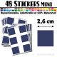 48 Carrés 2,6 cm - Stickers mini gommettes