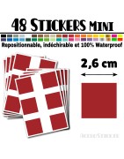 48 Carrés 2,6 cm - Stickers mini gommettes
