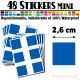 48 Carrés 2,6 cm - Stickers mini gommettes