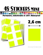48 Carrés 2,6 cm - Stickers mini gommettes