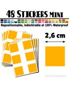 48 Carrés 2,6 cm - Stickers mini gommettes
