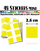 48 Carrés 2,6 cm - Stickers mini gommettes