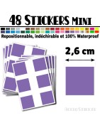 48 Carrés 2,6 cm - Stickers mini gommettes