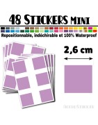 48 Carrés 2,6 cm - Stickers mini gommettes