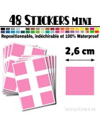 48 Carrés 2,6 cm - Stickers mini gommettes