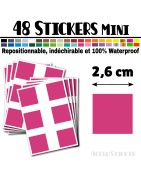 48 Carrés 2,6 cm - Stickers mini gommettes