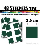 48 Carrés 2,6 cm - Stickers mini gommettes