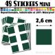 48 Carrés 2,6 cm - Stickers mini gommettes
