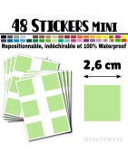 48 Carrés 2,6 cm - Stickers mini gommettes