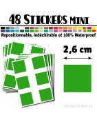 48 Carrés 2,6 cm - Stickers mini gommettes