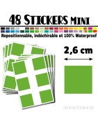 48 Carrés 2,6 cm - Stickers mini gommettes